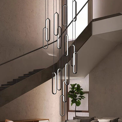 DecorBites™ LED Staircase Chandeliers | Modern Pendant Light for Living Room