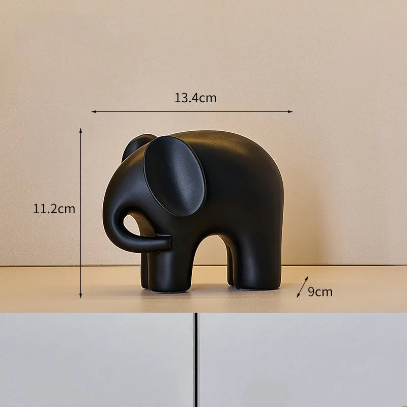 DecorBites™ Elephant Resin Statue - Nordic Style Home Office Decor Sculpture
