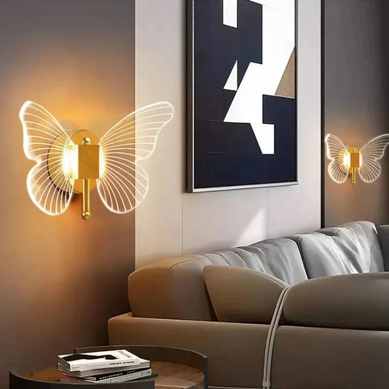 Luces colgantes de mariposa LED Gold™ Decorbites para escaleras de casa, sala de estar, dormitorios, candelabros