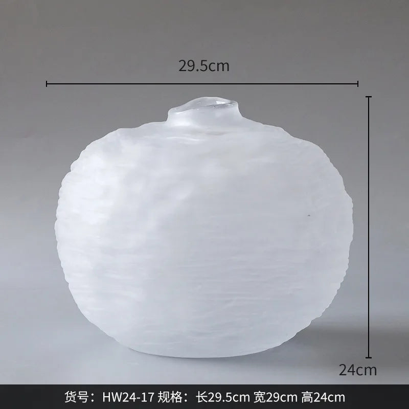 DecorBites™ Glass Pleats Vase for Hydroponics and Flower Arrangement