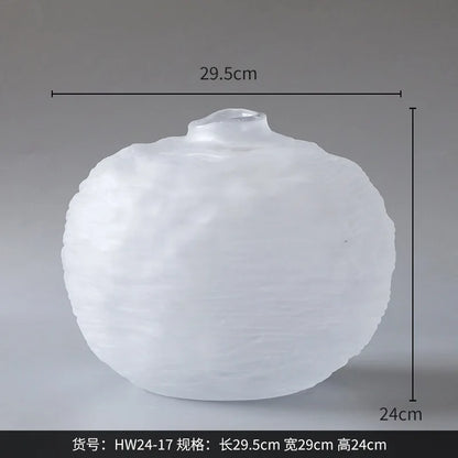 DecorBites™ Glass Pleats Vase for Hydroponics and Flower Arrangement