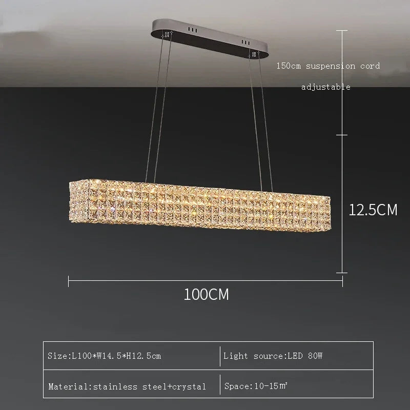 DecorBites™ Crystal LED Ceiling Chandelier: Modern Luxury for Living Room Bedroom Home Decor