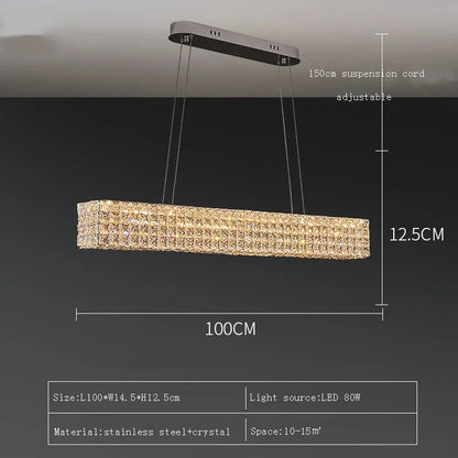 DecorBites™ Crystal LED Ceiling Chandelier: Modern Luxury for Living Room Bedroom Home Decor