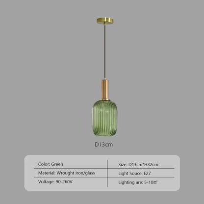 Nordic Japanese Glass Pendant Light