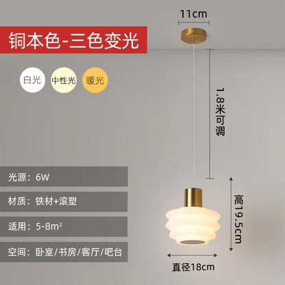 مصباح معلق LED من الأكريليك من DecorBites™ لديكور غرفة نوم بسيط