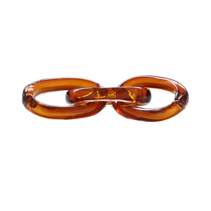 Decorbites™ Glas-Handgefertigte Ketten-Schnallen: Transparent, Farbig, Handgefertigte Seil-Dekoration für Heimaccessoires