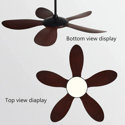 Ventilador de techo DecorBites™ negro DC con luz, viento fuerte, ventilador eléctrico de interior 2023