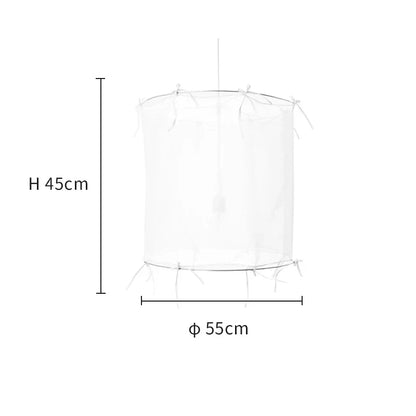 Lámpara colgante DecorBites™ de lino y algodón: Iluminación LED para isla con pantalla de tela blanca nórdica para armar uno mismo