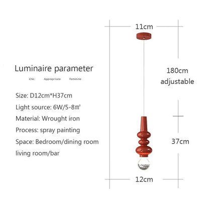 DecorBites™ Caterpillar Iron LED Pendant Light for Home Decor Lighting