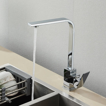 DecorBites™ Kitchen Faucet: Chrome/Gold 360° Rotation Mixer Tap, Deck Mounted Utility Sink