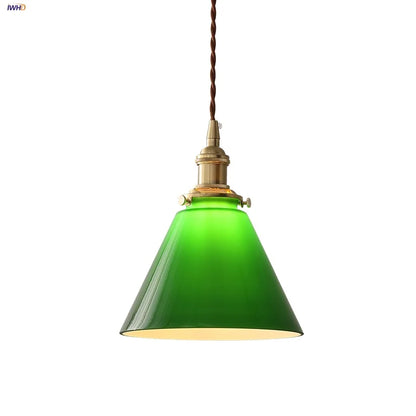 DecorBites™ Green Glass LED Pendant Lights, Adjustable Nordic Modern Hang Lamp for Bedroom, Kitchen, Hotel