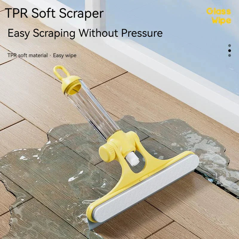 فرشاة تنظيف النوافذ ٤ في ١ من ديكوربايتس™ مع بخاخ لتنظيف الزجاج اللامع والمرايا والسيارات