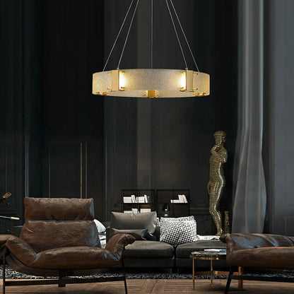 DecorBites™ Gold LED Chandelier for Luxe Living Room Lighting