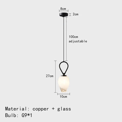 DecorBites™ Adjustable Brass Chandelier with G9 Bulb in Black Gold Copper for Kitchen & Restaurant