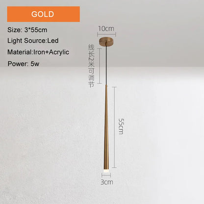 Lámparas colgantes de tubo cónico DecorBites™ para iluminación de techo de cocina y comedor