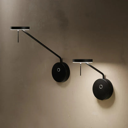 DecorBites™ Adjustable Swing Arm Black Wall Lamp for Bedroom & Study Room