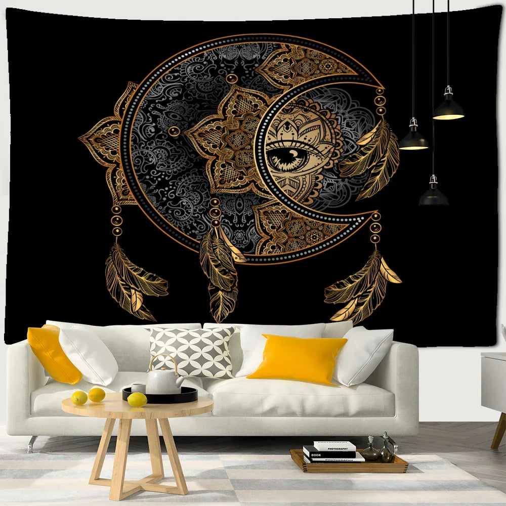 Decobites Psychedelic Eye Tapestry Hippie Wall Hanging for Mysterious Room Decor