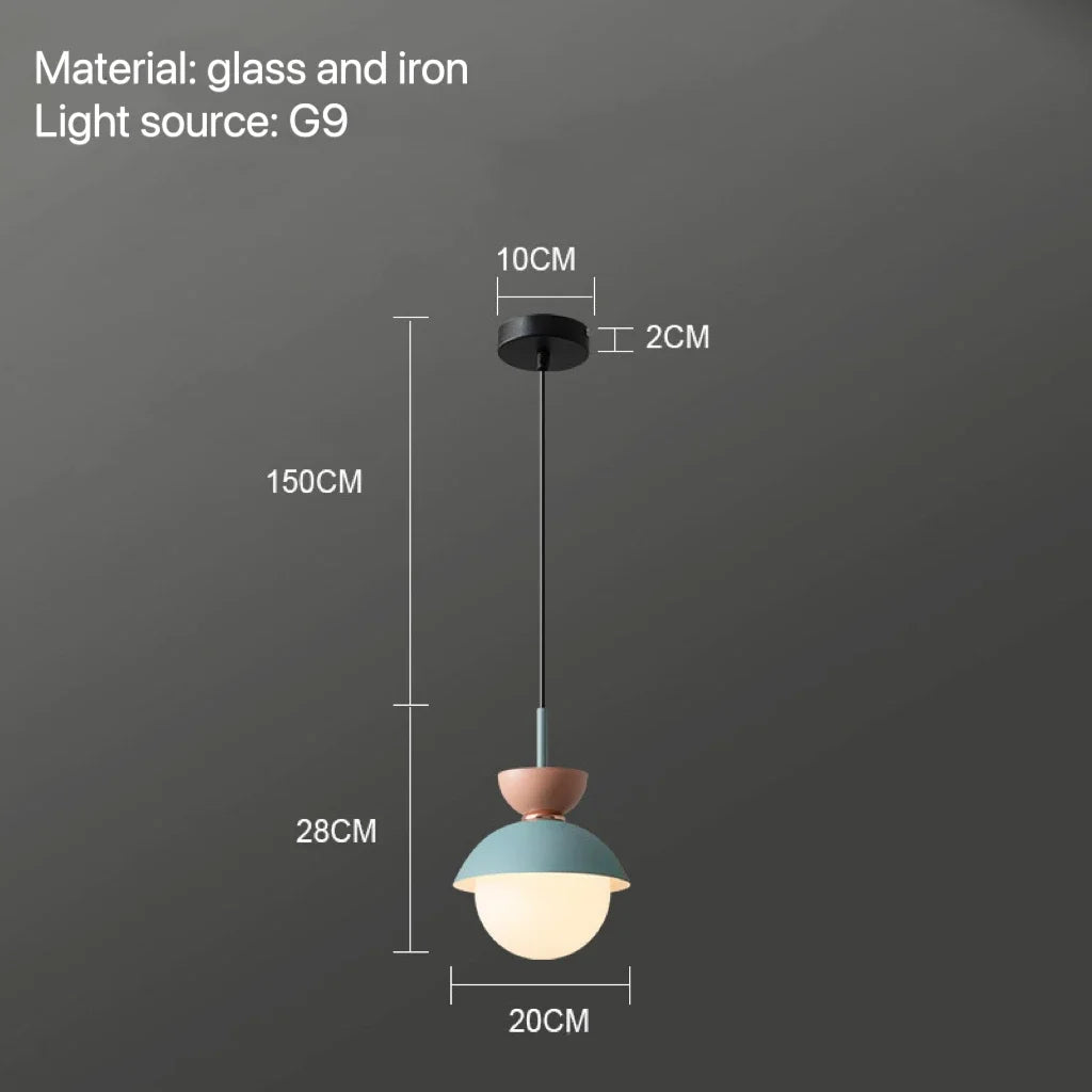 Lámpara colgante de bola de cristal DecorBites™: Luminaria nórdica moderna para decoración del hogar, cocina, comedor y dormitorio.