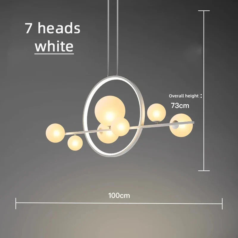 DecorBites™ Bubble Glass Chandelier LED Dining Table Spherical Lighting