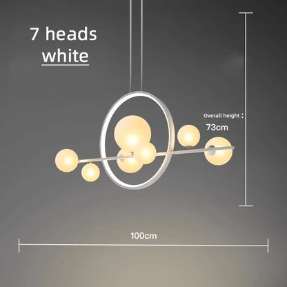 DecorBites™ Bubble Glass Chandelier LED Dining Table Spherical Lighting