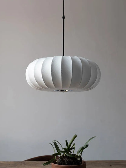 DecorBites™ Handmade Silk Pumpkin Pendant Lamps for Dining, Living, and Study Spaces