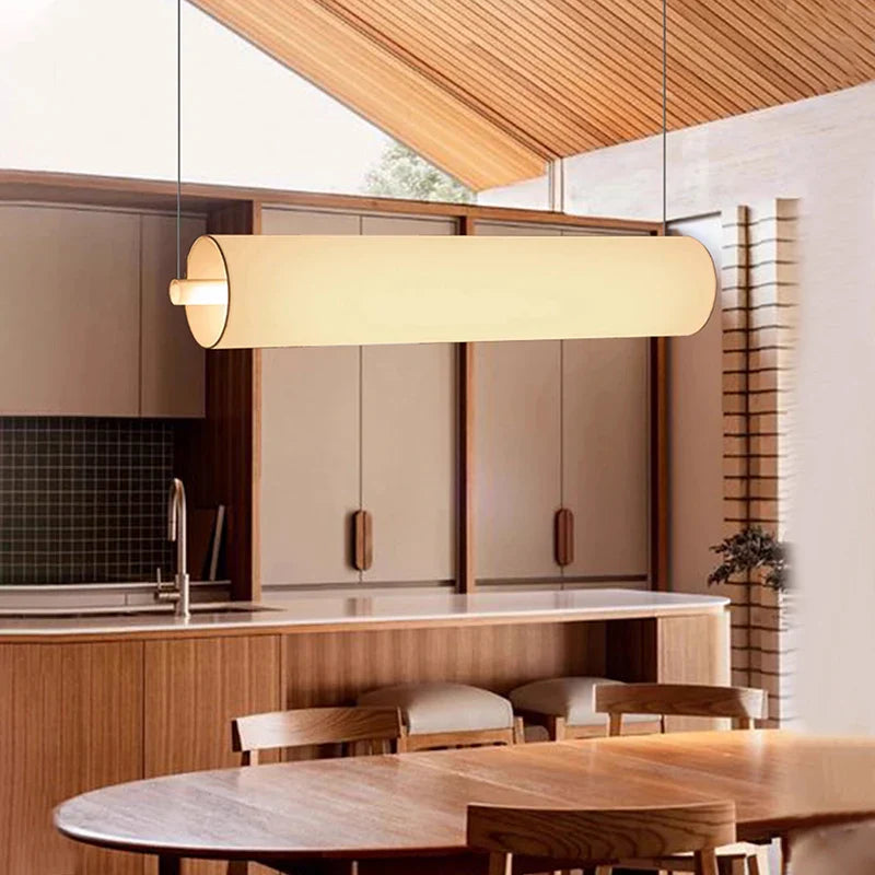 White Minimalist LED Chandelier B 160cm Design