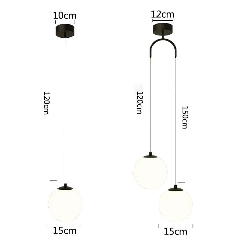 DecorBites™ Gold Glass LED Pendant Chandelier for Dining Room and Bedroom