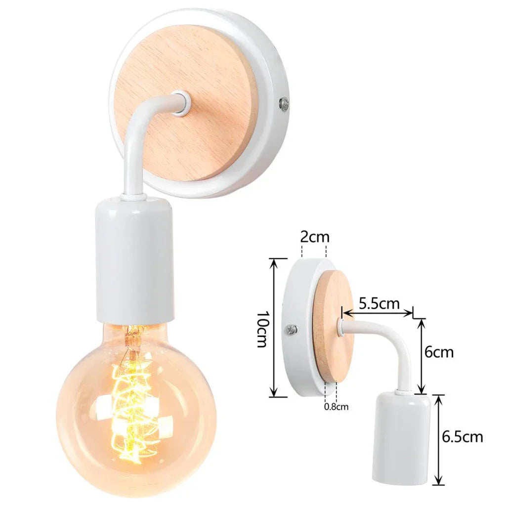 Aplique de pared LED industrial DecorBites™ estilo loft retro con pantalla de hierro E27