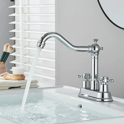 DecorBites™ Black Brass Waterfall Basin Faucet - Single Handle Vanity Tap