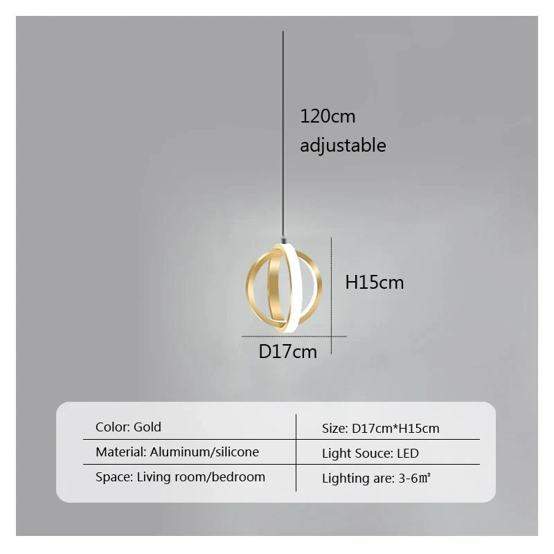 DecorBites™ LED Bedside Pendant Light Modern Decor Chandelier for Bedroom Living Room