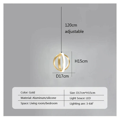 DecorBites™ LED Bedside Pendant Light Modern Decor Chandelier for Bedroom Living Room