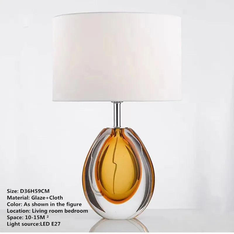 Decorbites™ Glas-Tischleuchte - Nordisches modernes Design für Wohnzimmer, Schlafzimmer, Hotel