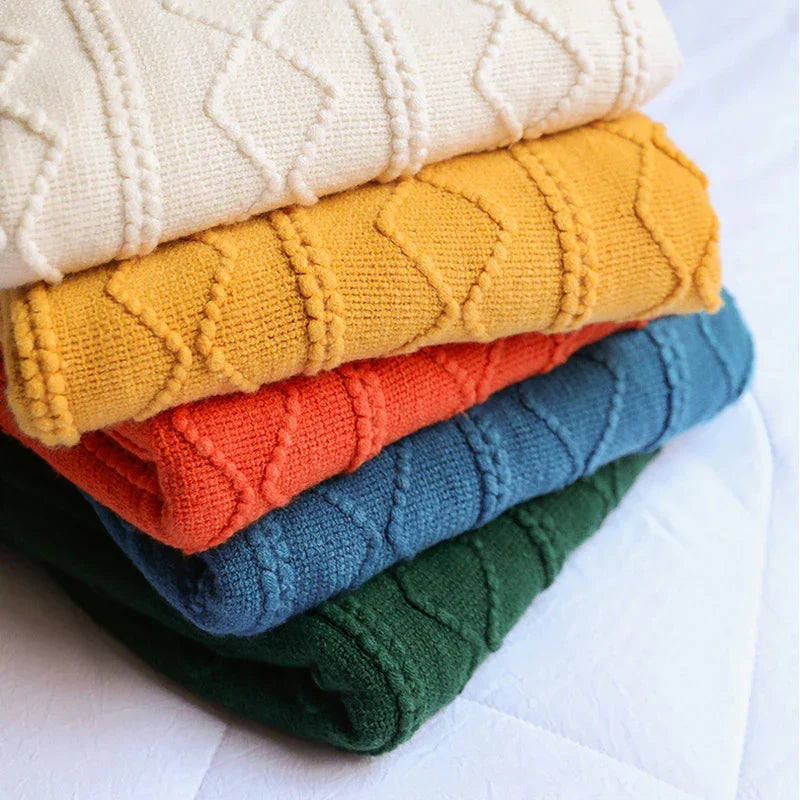 DecorBites™ Cozy Knit Throw Blanket
