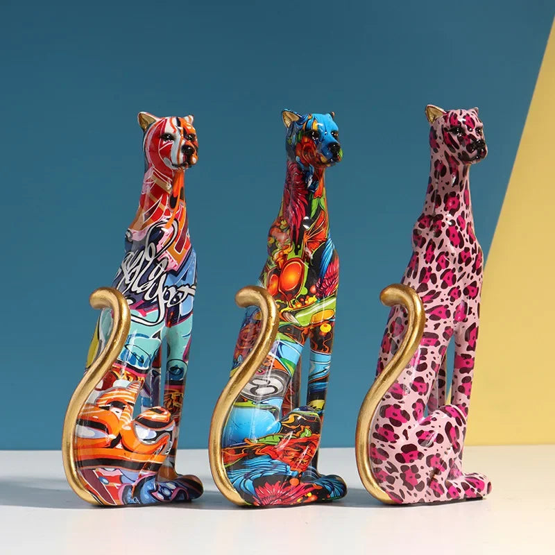 DecorBites™ Leopard Resin Sculpture - Home Office Decoration & Gift