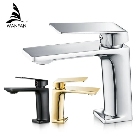 DecorBites™ Brushed Nickel Bathroom Sink Faucet Single Handle Basin Mixer Tap