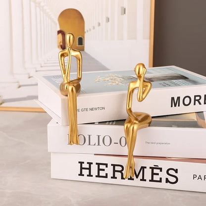 مجموعة من 3 تماثيل تجريدية من DecorBites™ - منحوتات فنية حديثة للمنزل والمكتب