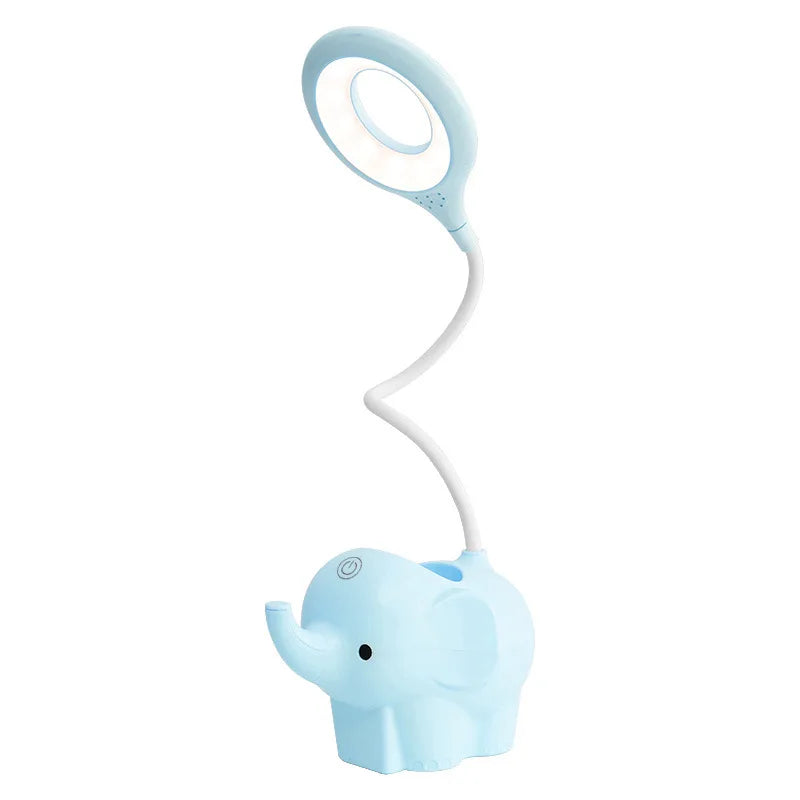 DecorBites™ Elephant LED Table Lamp: Three Color Temperature Adjustable Eye Protection Learning Light