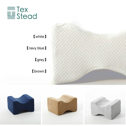 Decobites Memory Foam Knee Pillow for Side Sleepers, Spine Alignment & Leg Blood Circulation.