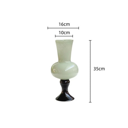 مزهرية زجاجية هندسية عتيقة من DecorBites™ لتزيين المنزل