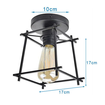DecorBites™ Industrial LED Ceiling Light: Modern Retro Loft Plafonniers for Living Room Kitchen Cage Home Decor
