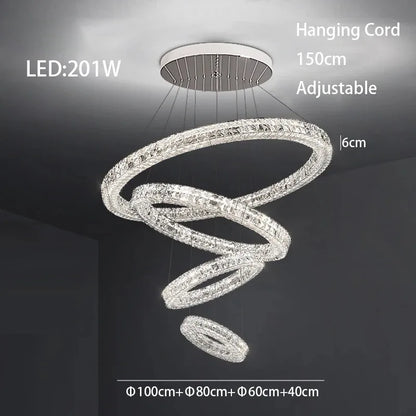 Lámpara de araña LED de cristal DecorBites™ - Iluminación moderna y lujosa para la sala de estar