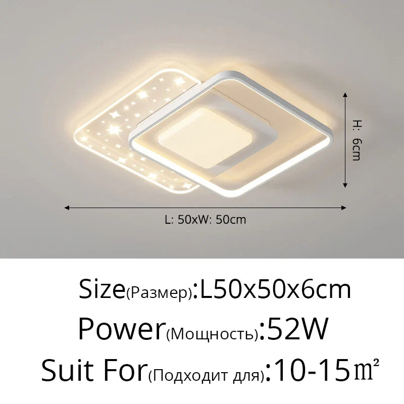 DecorBites™ LED Round Ceiling Light – Modern Nordic Indoor Lamp for Living Room, Bedroom, Dining Room