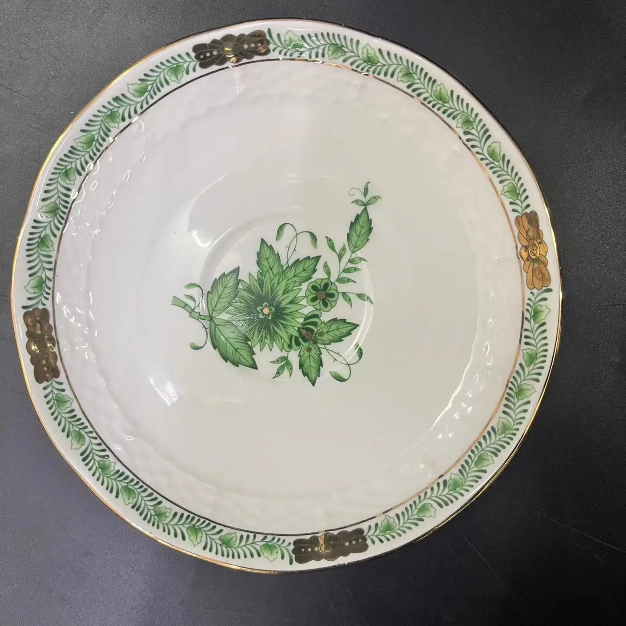 DecorBites™ Green Plant Patterns Ceramic Tea Cup Set with Spoon and Plate - Perfect for English Afternoon Tea Time