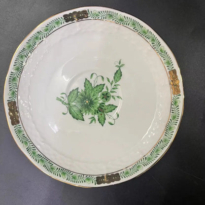 DecorBites™ Green Plant Patterns Ceramic Tea Cup Set with Spoon and Plate - Perfect for English Afternoon Tea Time