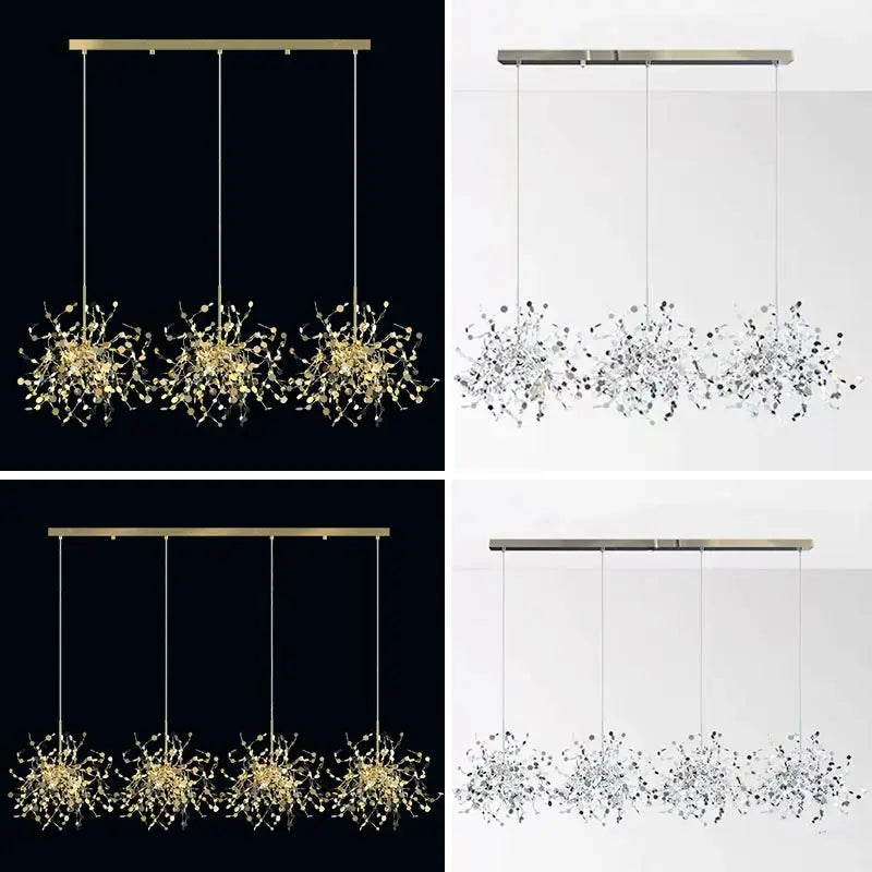 DecorBites™ Gold LED Ceiling Pendant Light Fixture for Home Decoration and Modern Living