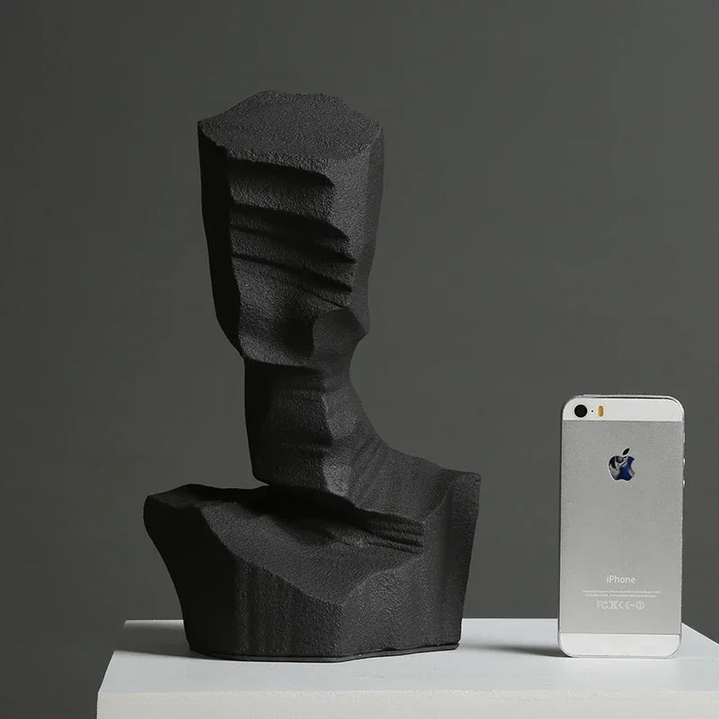 Decoración abstracta de resina DecorBites™ - Elegante escultura artística para oficina, sala de estar y escritorio