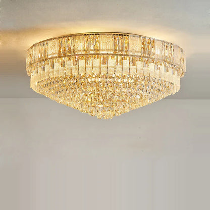 DecorBites™ K9 Crystal Gold Chandelier Lighting for Living Room