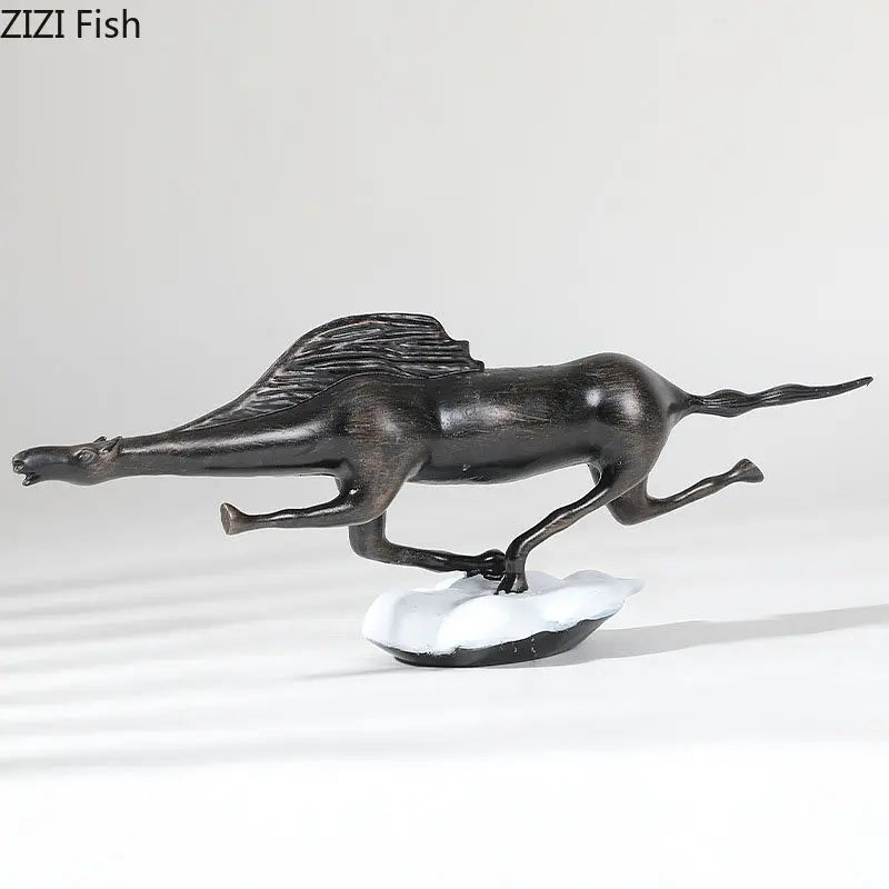 DecorBites™ Bull Statue: Abstract Cast Iron Cattle Sculpture for Modern Home Decor