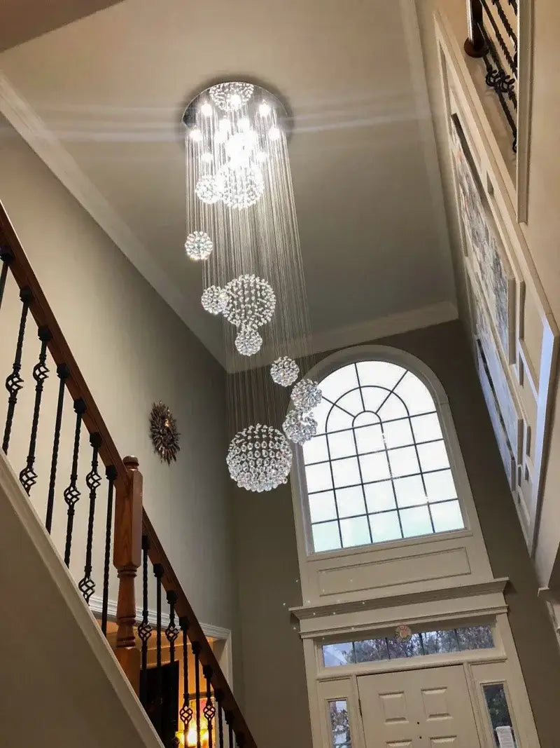 Modern Crystal Raindrop Chandelier - 13 Lights