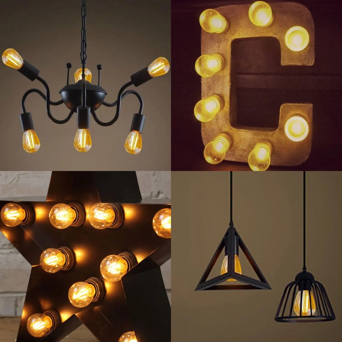DecorBites™ Amber Plastic Bulbs: Waterproof 2700K LED E27 String Light for Patio Outdoor Decor